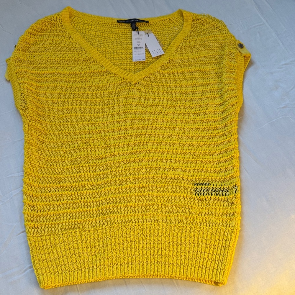 White House Black Market Sunshine Knit Top